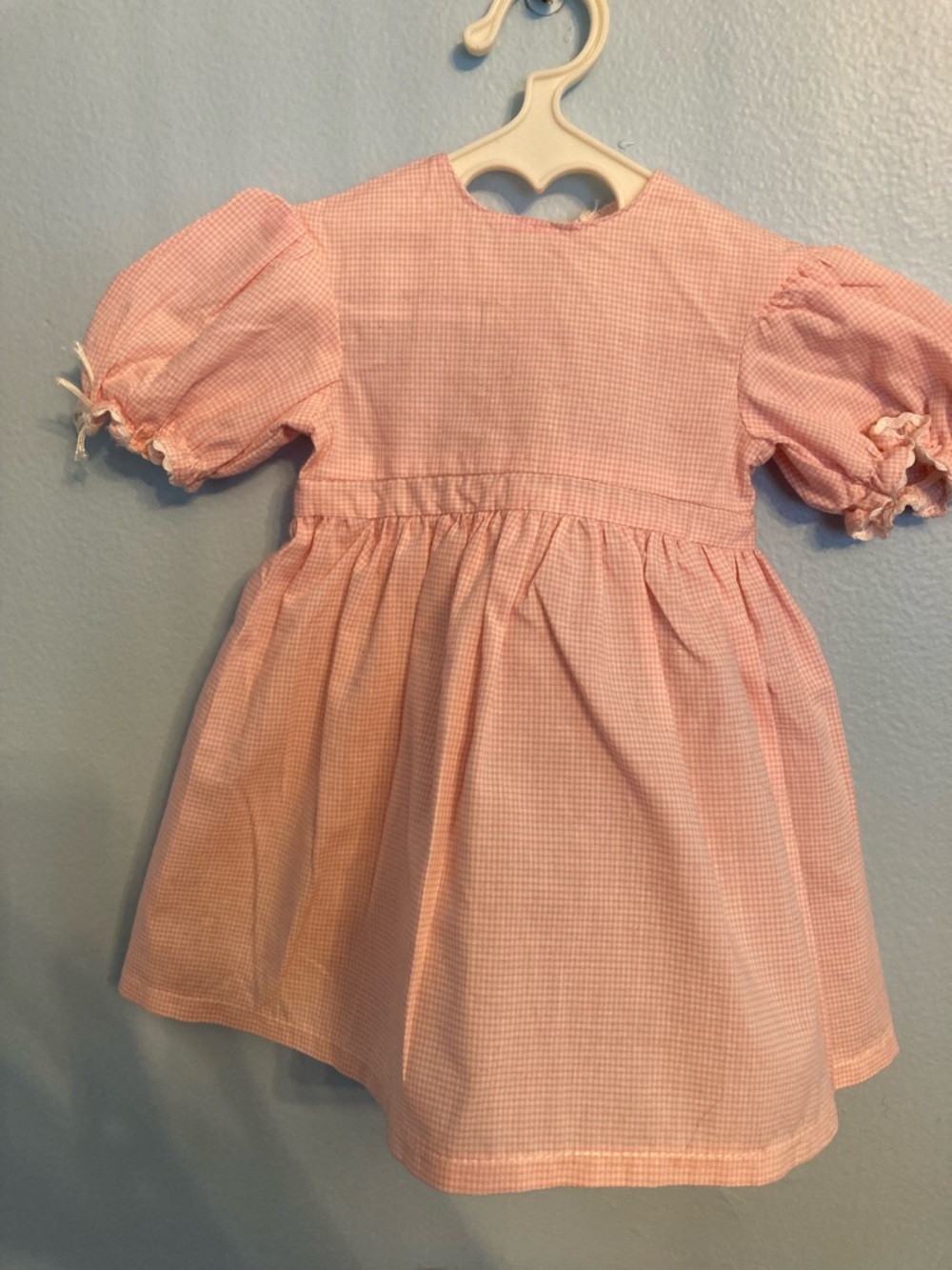 American Girl Pleasant Company Kirsten Pink Gingham Birthday Dress pc tag